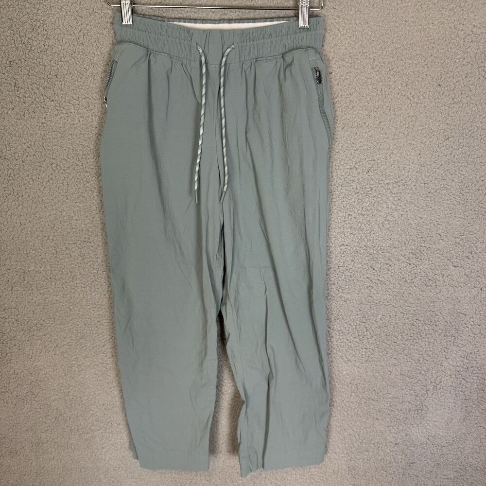 ATHLETA Pants Womens 2 Green Trekkie Straight Crop‎ Minimalistic Ripstop